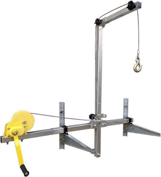 GENERIC Outil D'installation De Climatiseur à Haute Altitude – Treuil Autobloquant Et Support 3PH Côté Pliable 10 M Treuil Robuste Pour Des Installations Extérieures Sûres