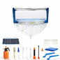  Kit Entretien Climatisation, Kit De Nettoyage Climatisation Split Pour Climatiseur, Bache Nettoyage Clim Avec Parois Latérales Renforcées (Bleu Et Blanc Transparent, Type C)
