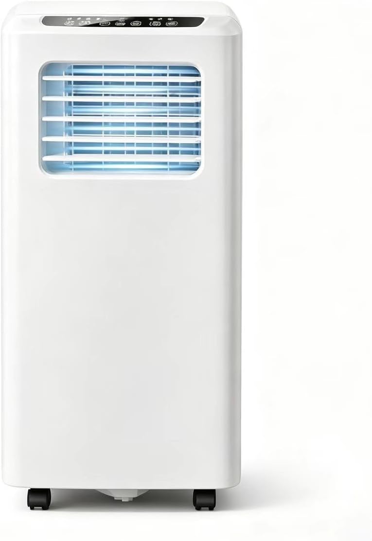  10000 BTU Climatiseur Portable, 500 Sq Ft Déshumidificateur De Refroidissement Et Ventilateur, Efficacité énergétique R290, Mode De Sommeil Silencieux, Télécommande Numérique, Auto-diagnostic Pour Cha