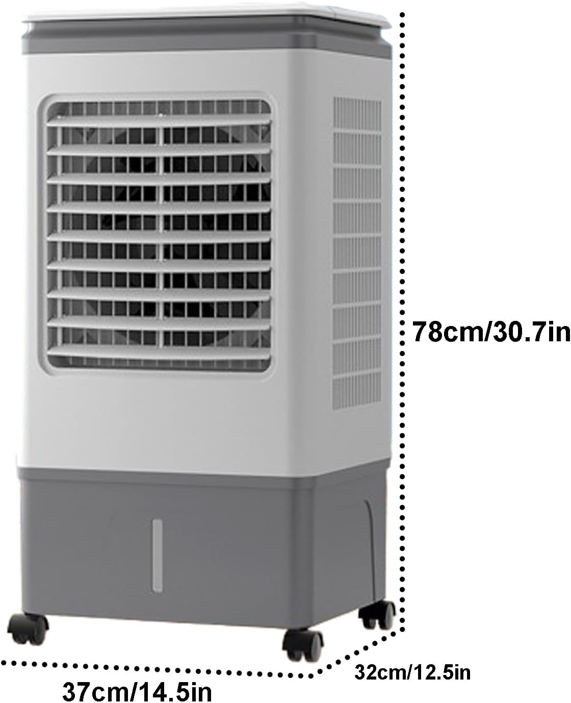 GENERIC Refroidisseur D'évaporation Portable 3 Vitesses 40L Réservoir Télécommande Calme Climatiseur Pour La Maison Garage Extérieur à Usage Intérieur Économie D'énergie