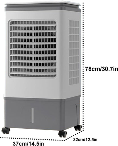 GENERIC Refroidisseur D'évaporation Portable 3 Vitesses 40L Réservoir Télécommande Calme Climatiseur Pour La Maison Garage Extérieur à Usage Intérieur Économie D'énergie