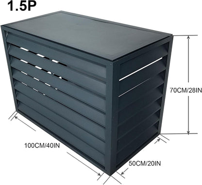 GENERIC Housse D'extérieur Pour Climatiseur – Protection En Aluminium Résistant Aux Intempéries Pour Unités Extérieures Et Pompes à Chaleur Pour Dissimuler Le Matériau Extérieur Protège Contre Les éléments