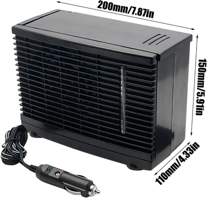  Ventilateur AC Portable Pour Véhicule - Ventilateur Climatiseur Pour Véhicule | Rafraîchisseur D'Air Évaporatif 12V Pour Camion Camping-Car Voyage Sous-Sol Chambre Garage