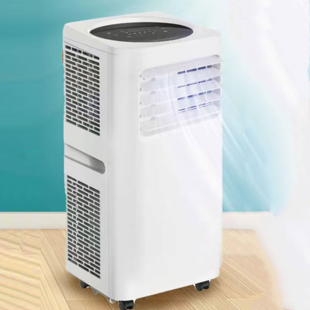  Climatiseur Portable Refroidit 350 Sq.Ft, Unité De Climatisation Portable Intelligente Silencieuse Avec Ventilateur Et Déshumidificateur LED Affichage à Distance 24H Minuterie Kit De Fenêtre Refroidis