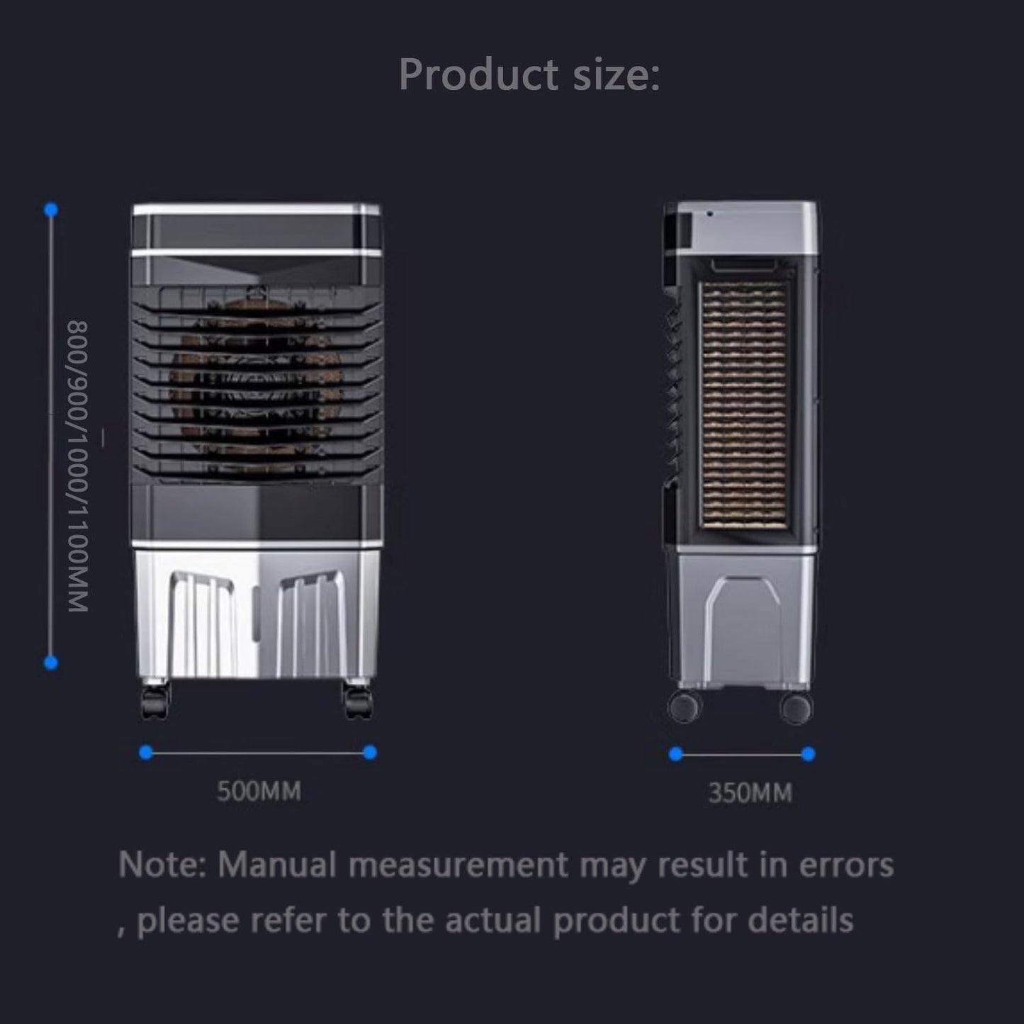 GENERIC Refroidisseur D'air Portable Avec 3 Vitesses, 12H Minuterie, 120 Oscillation, Roues, Courant Alternatif D'évaporation Efficace D'énergie Pour Le Bureau De Salon De Chambre à Coucher Home Low Noise Sle