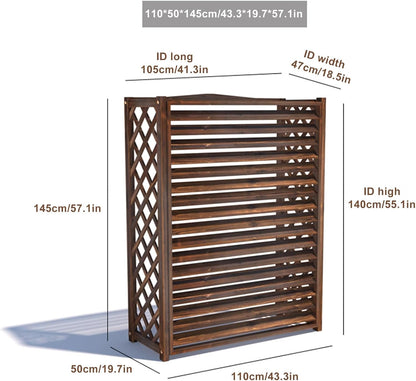 GENERIC Panneaux De Clôture D'intimité Extérieure - Cache-climatiseur En Bois Pour Unités Extérieures, écran Décoratif Pour Dissimuler Le Climatiseur Et Améliorer L'intimité Extérieure (Taille : 110