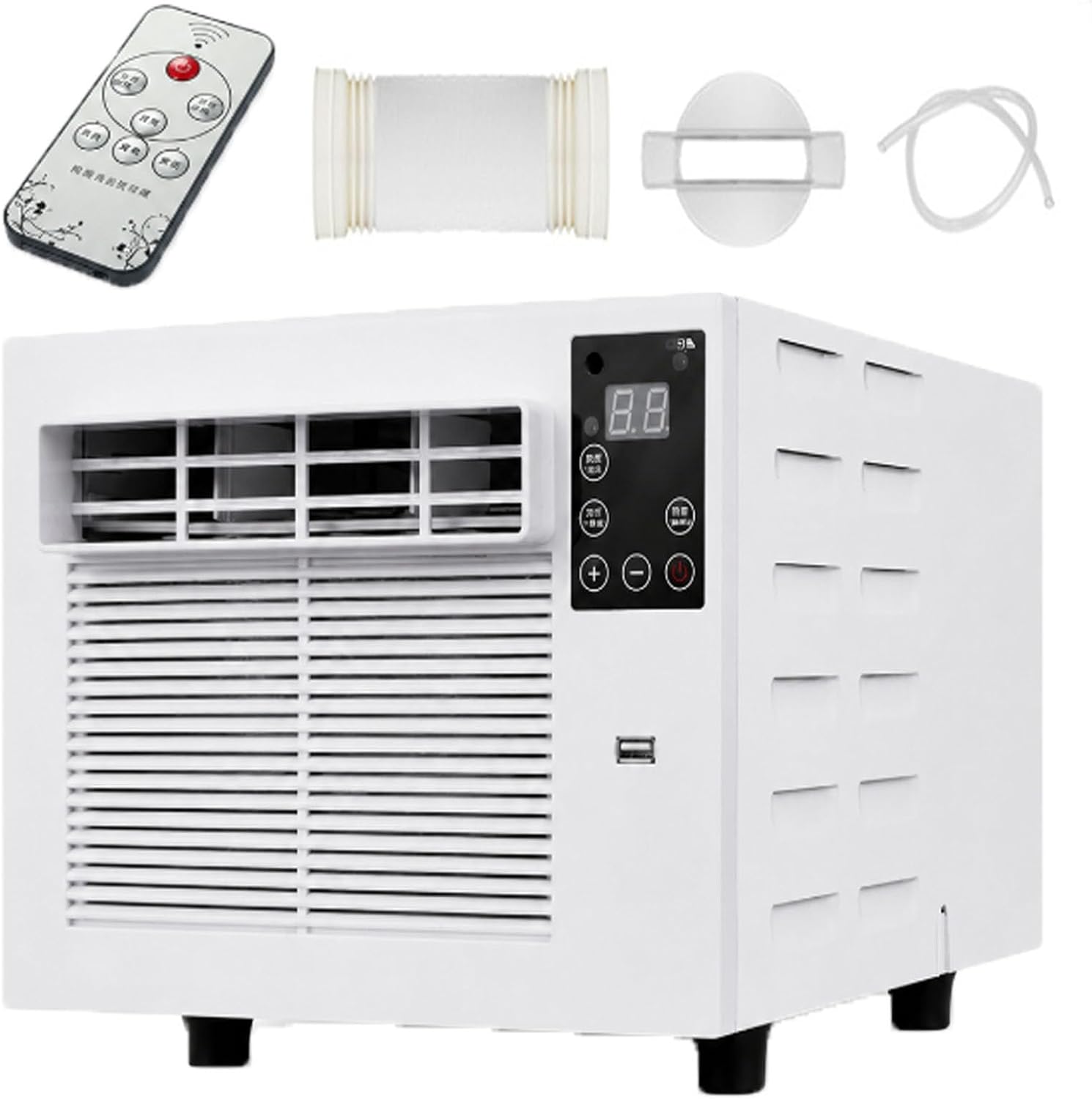  Climatiseur Portable De Voyage Pour Pick-Up, SUV Et Caravane, Climatiseur Mobile Pour Tente Et Rafraîchisseur D'air Portable, 1876 Btu, 280 W, Silencieux, Minuterie À Distance AC+0.9M