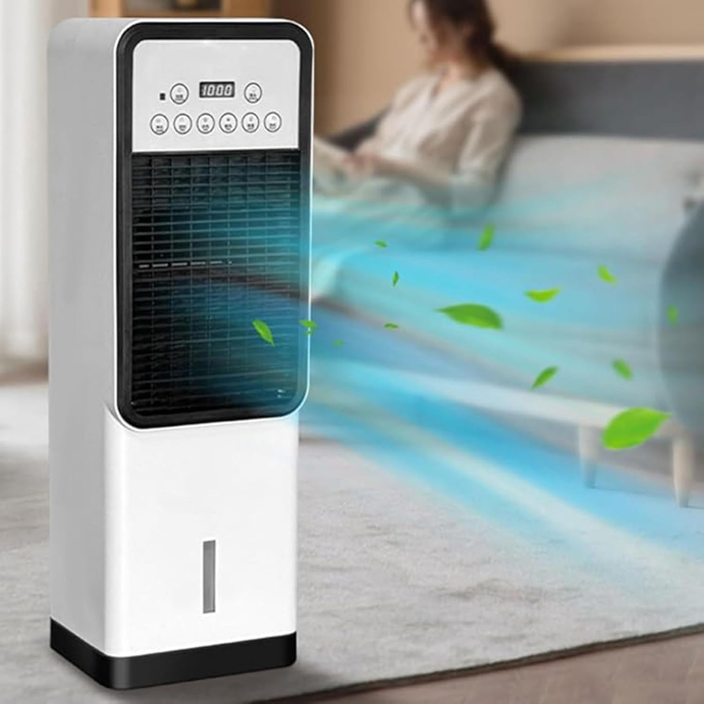 GENERIC Climatiseur Portable 12000 Btu Avec Télécommande, Unité De Climatisation à Double Refroidissement Et Chauffage, Fonction De Refroidisseur évaporatif, Pour Chambre, Bureau, Camping-car Et U Cold + Hot