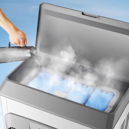 GENERIC Climatiseur Mobile 3 Vitesses Refroidisseur D'air Avec 6 Blocs Réfrigérants Et Un Tuyau De Raccordement D'eau 150 L Grand Réservoir D'eau 220 V