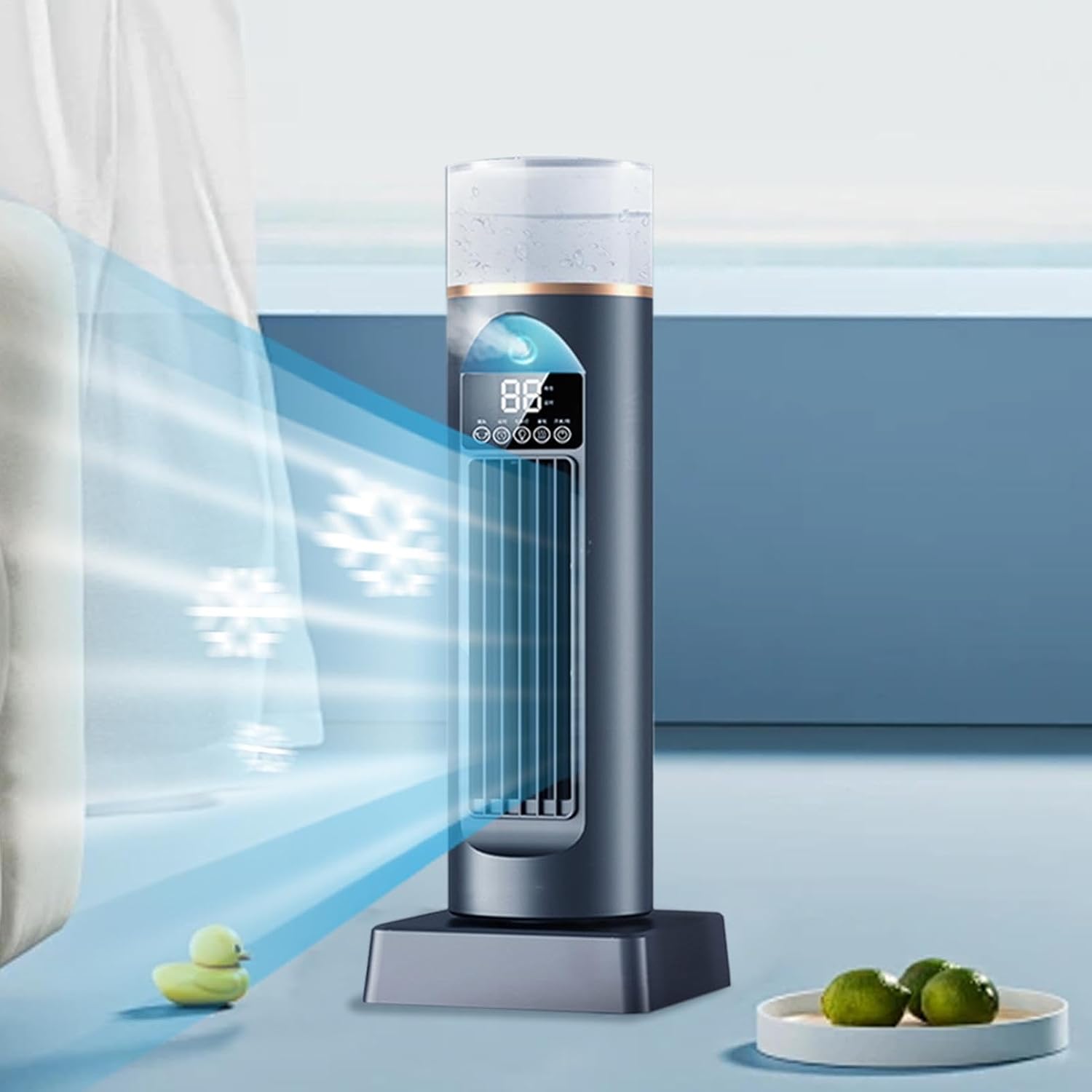 Genérico Climatiseur : Ventilateur De Refroidissement, Humidificateur évaporatif Avec Minuterie Et Télécommande, Ventilateur D'air Froid Climatiseur Personnel | Refroidisseur D'espace De Rechange