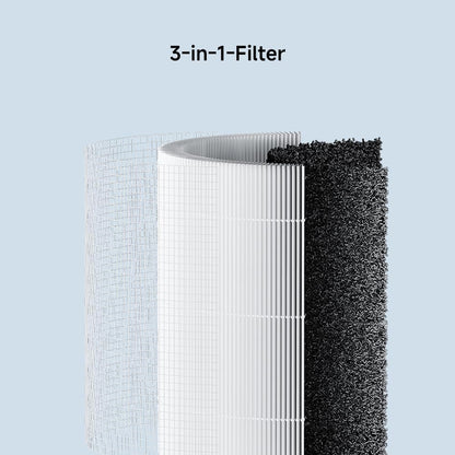  Xiaomi Purificateur D'Air Intelligent 4 Compact Pour Chambre,Filtre HEPA, CADR 230 M³/h, Silencieux，Élimine 99,97% Pollen/poils Animaux/Fumée/Poussière,Mode Sommeil Table/lit, Contrôle App/vocal