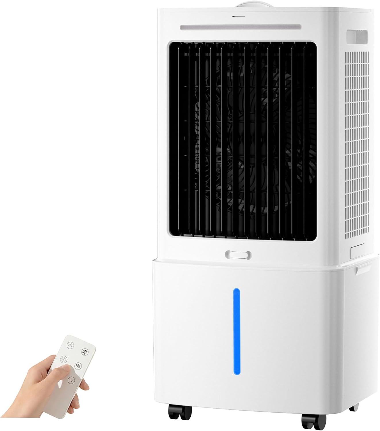 GENERIC Refroidisseur D'air Portable, Ventilateur Par évaporation à 3 Vitesses Avec Télécommande, Minuterie De 1 à 12 Heures Et Oscillation Pour Chambre à Coucher, Bureau, Refroidissement Intérieur