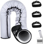  Housse Isolante Pour Climatiseur - Housse De Protection Pour Tuyau D'Évacuation D'Air - Manchon Imperméable Avec 3 Bretelles De Serrage Pour Protection De Conduit D'Évacuation