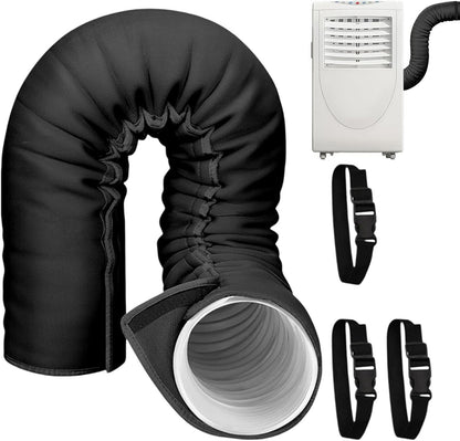  150 CM Manchon Isolant Tuyau Thermique Pour Climatisation Mobile | Manchon Isolant Pour Tuyau De Climatisation Mobile, Gaine Isolante Pour Conduit De Climatisation, 3 Sangles, Pour 12,7/15 CM