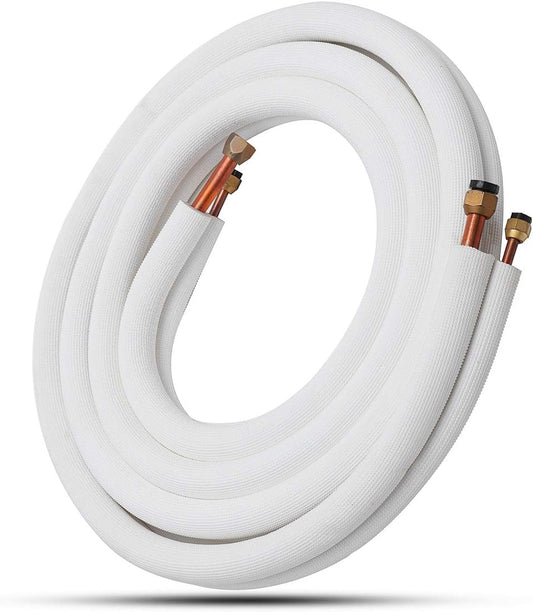  1/2 / 3M Isolant Cuivre - Aluminium Tube Hybride Split 5/8 '' 3/8 '' Air Conditioning Pipeline Connect Pair Coil - 1M Français Méthode