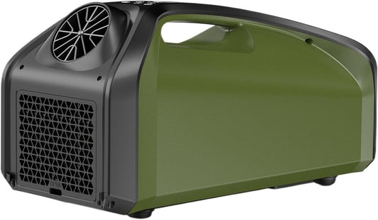  12V 24V Double Tuyau Mini Mobile Extérieur Solaire Alimenté Par Batterie Portable AC Refroidissement Climatiseur For Voiture Camion Tentes Camp Camping Puissant Refroidit Facilement Tout Moment