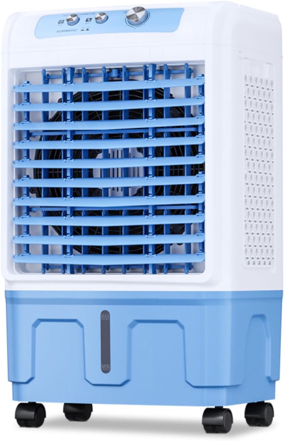 GENERIC Climatiseur Portable, Refroidisseur Par évaporation 3 En 1 Avec Moteur En Cuivre Amélioré, Grand Réservoir D'eau, Blocs De Glace, Ventilateur De Refroidissement Sans Fenêtre Pour Pièce
