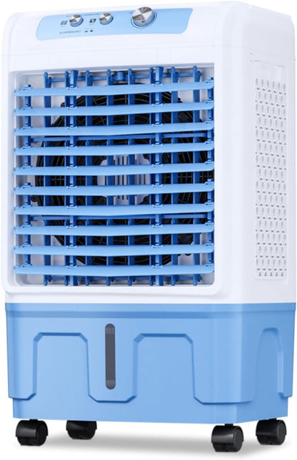 GENERIC Climatiseur Portable, Refroidisseur Par évaporation 3 En 1 Avec Moteur En Cuivre Amélioré, Grand Réservoir D'eau, Blocs De Glace, Ventilateur De Refroidissement Sans Fenêtre Pour Pièce