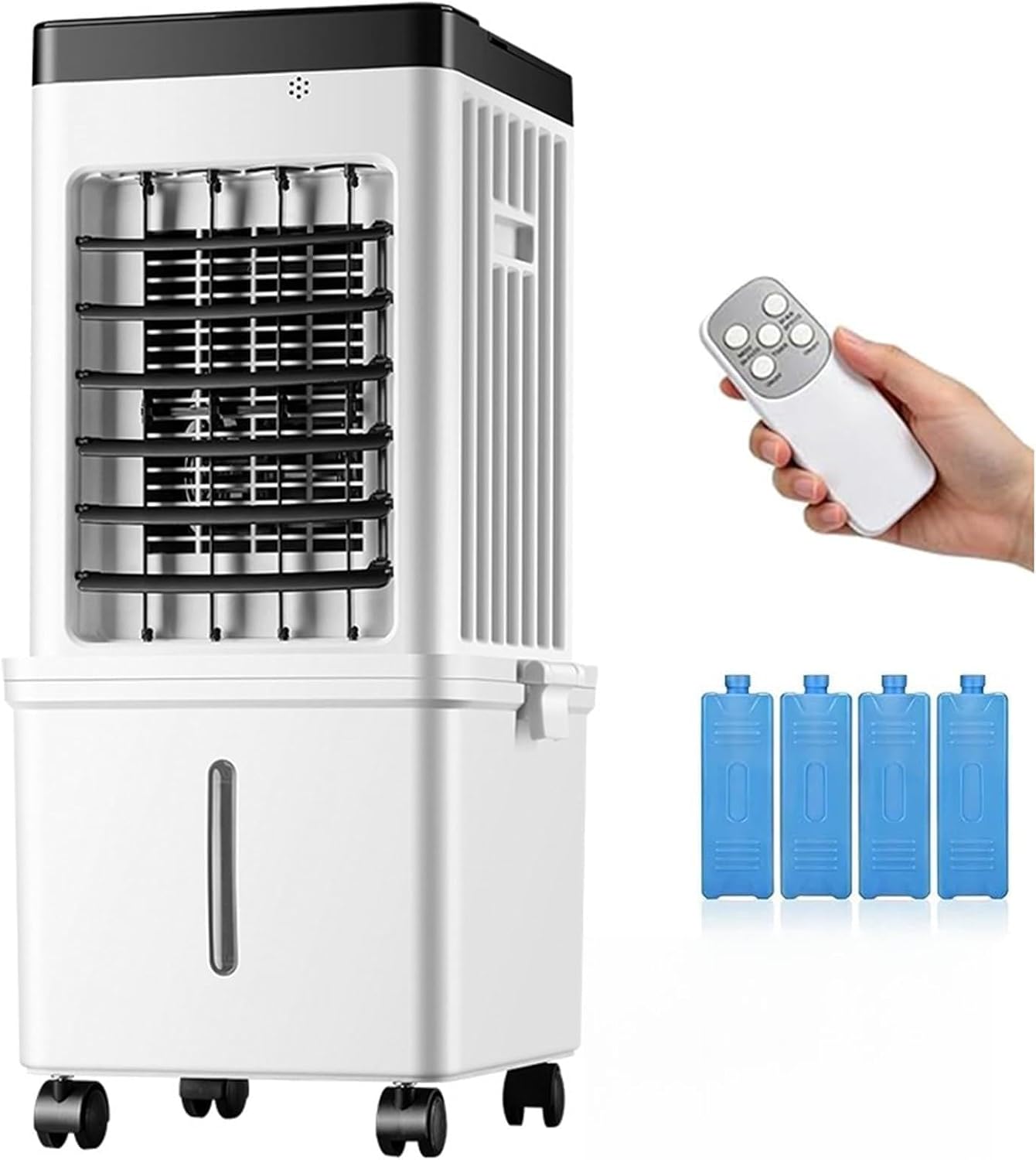  Climatiseurs Portables, Unité AC Portable Avec Réservoir D'eau Amovible De 15 L, Refroidisseur D'air Par évaporation Sans Fenêtre Avec 3 Vitesses For Chambre Et Bureau, AC Portable