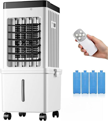  Climatiseurs Portables, Unité AC Portable Avec Réservoir D'eau Amovible De 15 L, Refroidisseur D'air Par évaporation Sans Fenêtre Avec 3 Vitesses For Chambre Et Bureau, AC Portable