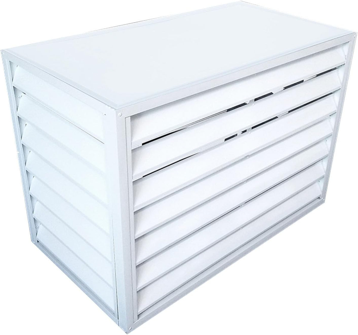 GENERIC Housse En Aluminium Pour Climatiseurs Mini Unités Séparées, Résistante Aux Intempéries Et Au Vol, Protection Extérieure Durable Pour Pompes à Chaleur Et Unités De Climatisation, Bouclier En Aluminium