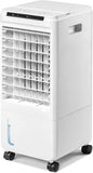 GENERIC Refroidisseur D'air Par évaporation, Refroidisseur Portable De 7 L Avec 3 Vitesses De Ventilateur, 4 Blocs De Glace, Télécommande Et Minuterie De 7,5 H, Affichage LED, Humidification Et Oscillation