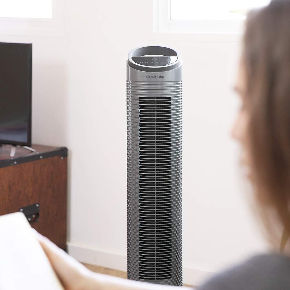  Cecotec Rafraîchisseurs D'air Par évaporation EnergySilence 2000 Cool Tower. Puissance 60 W, Réservoir Amovible De 2 Litres, 3 Vitesses, 3 Modes Avec Oscillation, Minuterie, Contrôle Tactile