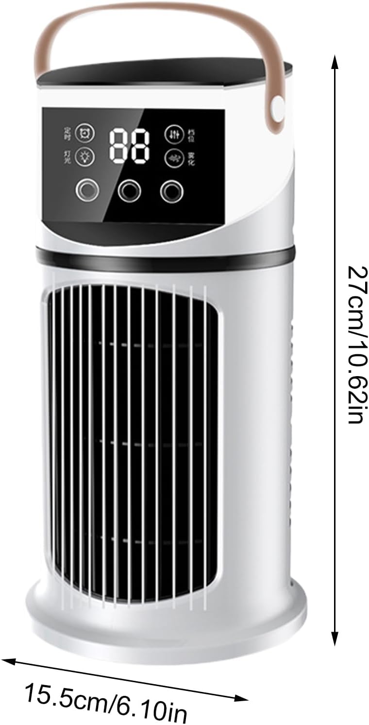 GENERIC Ventilateur Climatiseur Portable - 4 En 1 Avec Déshumidificateur, Ventilateur Et Mode Nuit - Silencieux, 24 Heures, Télécommande, Pack De Fenêtre - Classe énergétique A Pour Chambre à Coucher, Bureau
