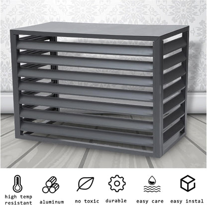 GENERIC Écran De Clôture Pour Climatiseur Extérieur – Couvercle De Conditionnement En Alliage D'aluminium Et Support De Fleurs Anti-corrosion Pour Unité Extérieure Support De Plante En Métal (marron, Taille