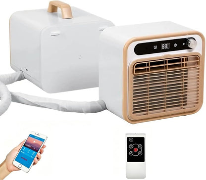  Climatiseur Portable 5000 BTU, Unité De Refroidissement Silencieuse De Type Split Avec Wi-Fi Et Télécommande, Pas Besoin Pour Une Personne Dédiée De Venir Et D'installer, Peut Librement Changer De Pos