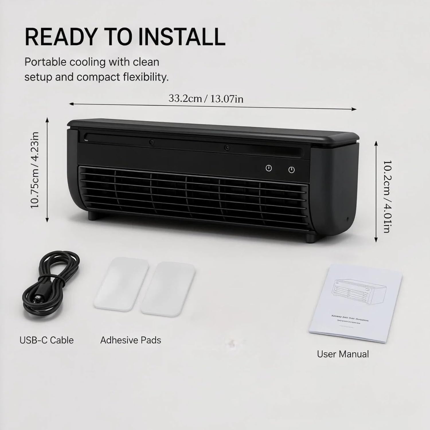  Ventilateur Rafraîchissant, Ventilateur Climatiseur Portable 3 Vitesses Avec Chargeur Inclus, Rafraîchisseur D'Air Pour Chambre, Cuisine, Intérieur Et Extérieur, Refroidissement Rapide (Blanc)