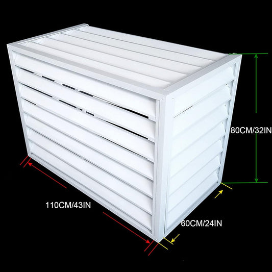 GENERIC Housse De Climatiseur En Alliage D'aluminium, Protection Contre La Pluie Pour Unités De Fenêtre, Utilisation Intérieure/extérieure, Clôture D'intimité Pour Climatiseurs, Protection Contre Les