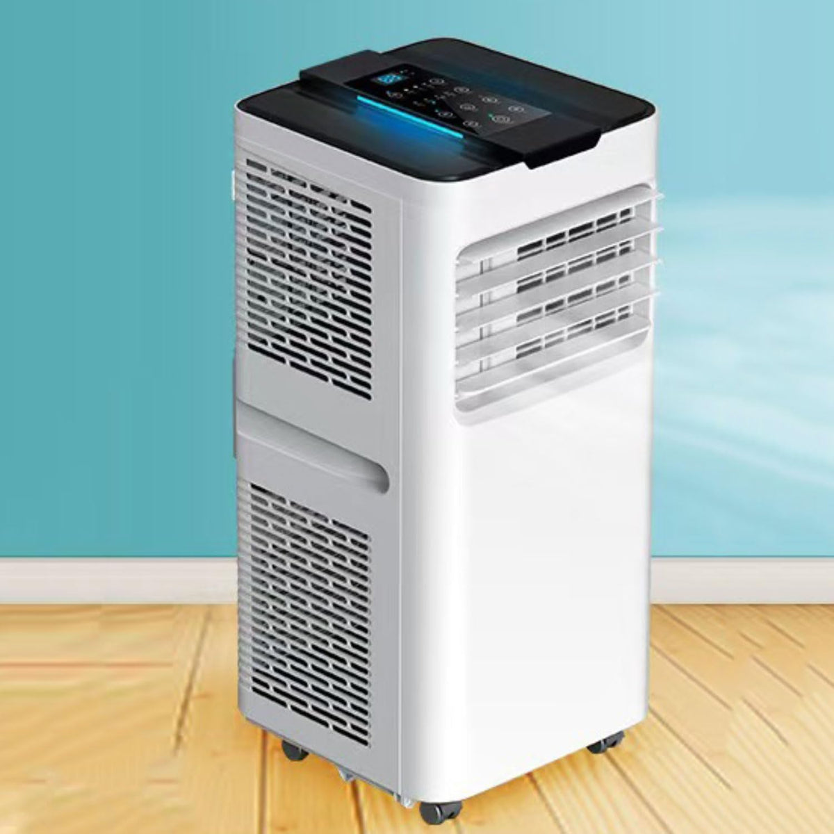  Climatiseur Portable Refroidit 350 Sq.Ft, Unité De Climatisation Portable Intelligente Silencieuse Avec Ventilateur Et Déshumidificateur LED Affichage à Distance 24H Minuterie Kit De Fenêtre Refroidis