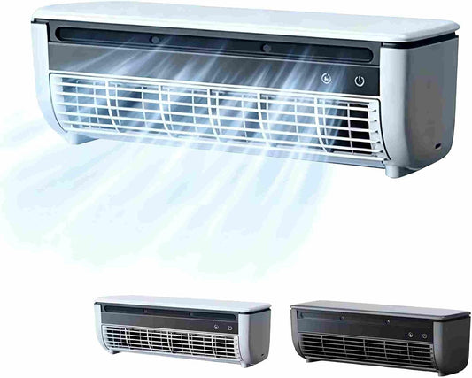  Climatiseur Mural Silencieux – Système De Refroidissement Compact Sans Conduit, 3 Vitesses Réglables, Idéal Pour Les Espaces Réduits Cuisine, Chambre, Home-Office (Color-B)