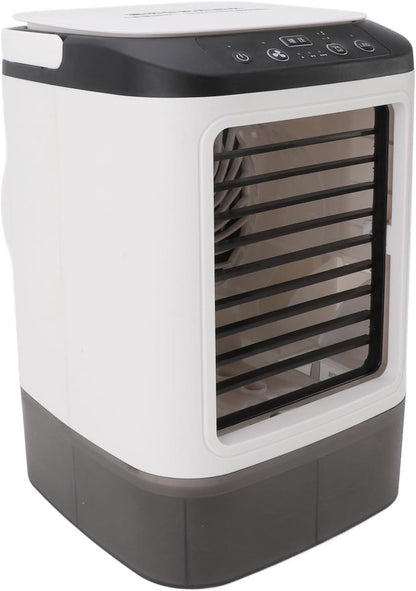  ZJchao Colloir à Air à évaporation Compacte 12W 900 Ml Ventilateur De Refroidissement Personnel Alimenté Par USB Avec Fonction à 3 Vitesses Double Fonction De Brumisation Et 7 Couleurs Lumière De