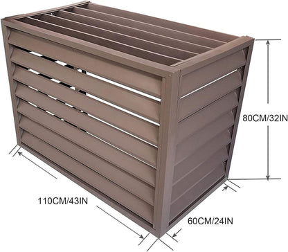 GENERIC Housse En Aluminium Marron Pour Climatiseur – Mini Housse De Pompe à Chaleur Fendue Pour Unités Extérieures, Protection Complète En Hiver, Matériau Extérieur Idéal Pour Une Utilisation En Intérieur