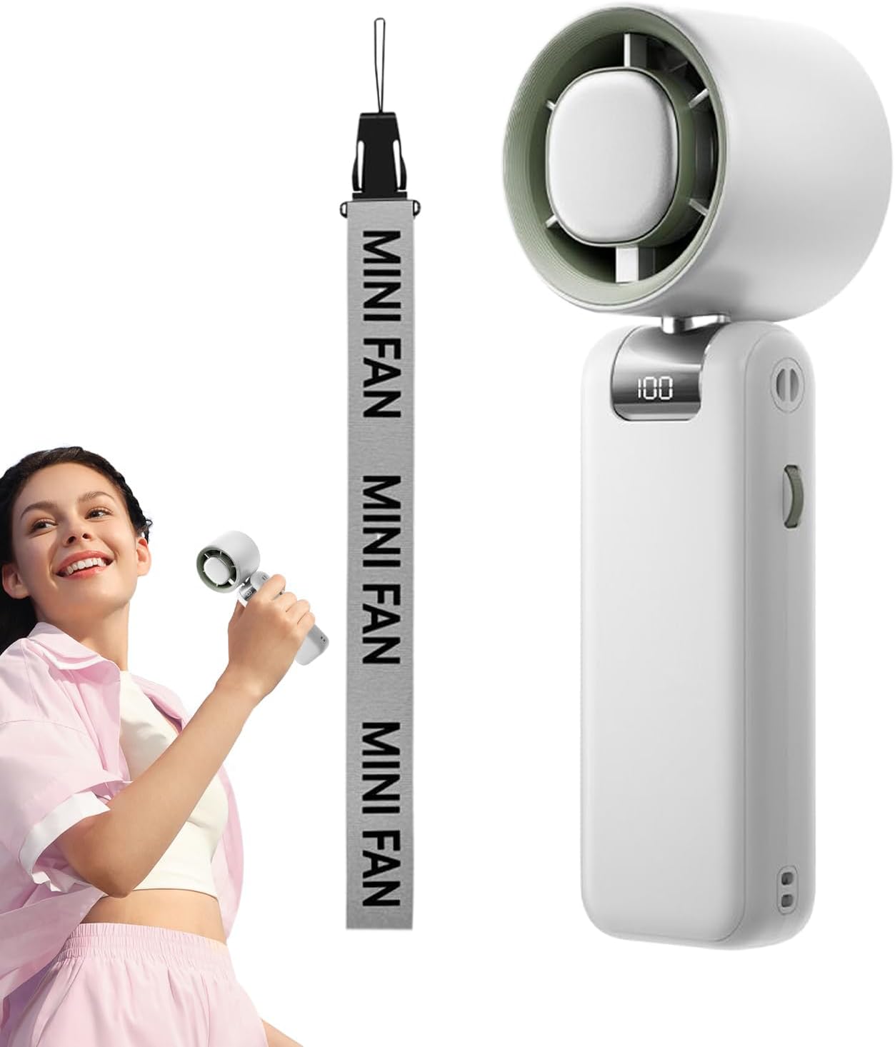 GENERIC Ventilateur Personnel à Main – Ventilateur De Bureau Réglable à 3 Vitesses | Fournitures De Voyage En Plein Air, Dispositif De Circulation D'air Portable Pour Femmes, Hommes, Adolescents, Filles