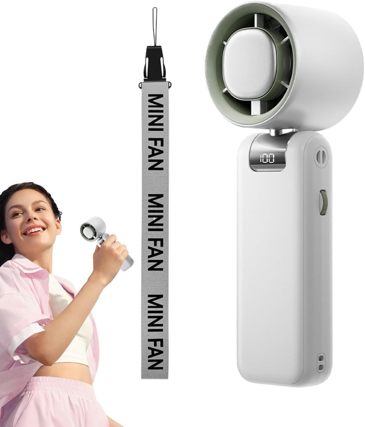 GENERIC Ventilateur Personnel à Main – Ventilateur De Bureau Réglable à 3 Vitesses | Fournitures De Voyage En Plein Air, Dispositif De Circulation D'air Portable Pour Femmes, Hommes, Adolescents, Filles