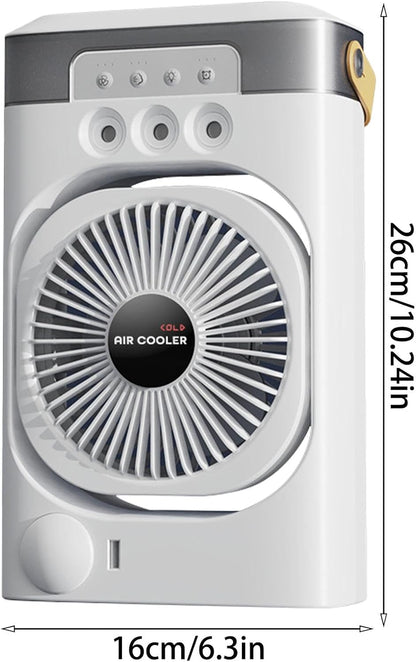  Climatiseur Personnel - Climatiseur De Ventilateur Plus Frais Bas Bruit - Humidificateur De Bureau D'inclinaison à 120 Degrés Avec 3 Modes De Brouillard Pour Chambre, Salon