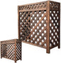 GENERIC Housse De Protection Rectangulaire En Bois Pour Climatiseur Extérieur - Résistant Aux Intempéries - Protection Contre Les Intempéries - Design à Base De Plantes
