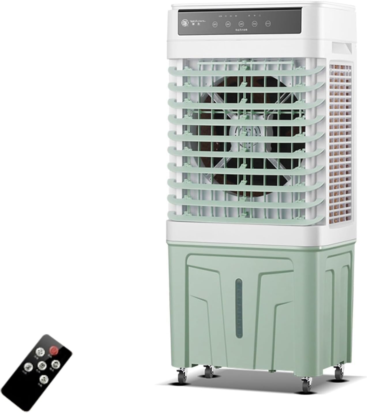  Refroidisseur D'air Par évaporation Avec Réservoir D'eau De 25 L, 4 Blocs Réfrigérants, Minuterie De 12 H, 3 Vitesses, Rafraîchit Jusqu'à 30 M² Pour Une Utilisation Intérieure Et Extérieure.