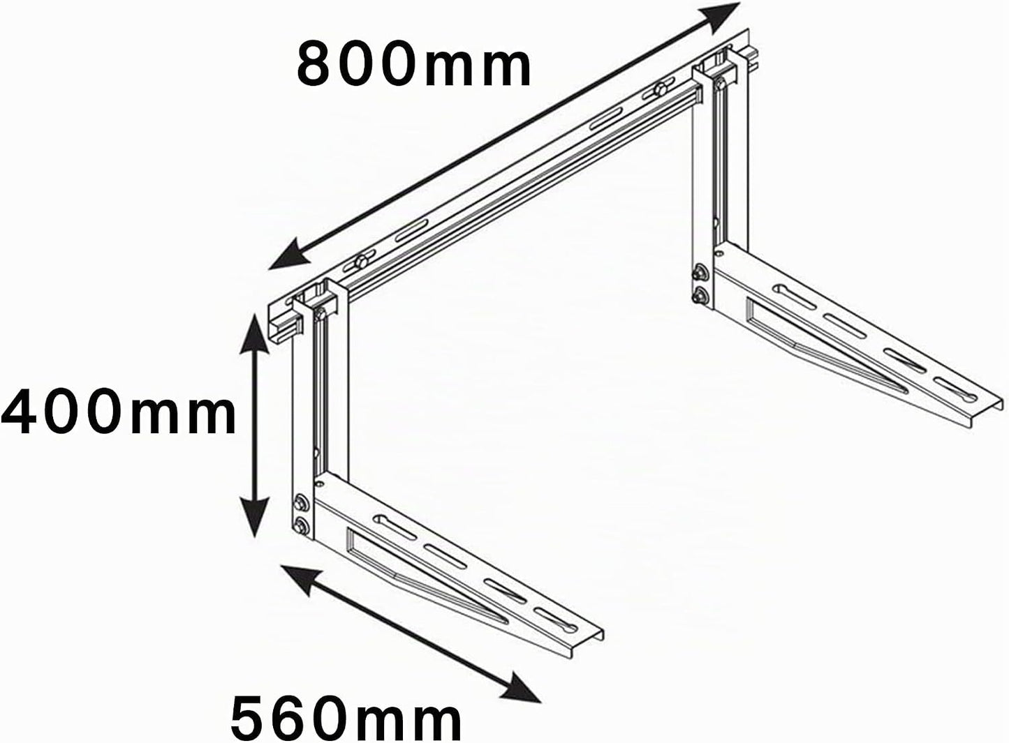  Fischer Supports Pour Climatisation, Unité Extérieure KLIMA STRONG, Longueur Du Bras 560 Mm, étagères En Acier Galvanisé Greffage Rapide, Comprend Système De Fixation Fischer SX Et Pieds Antivibrants