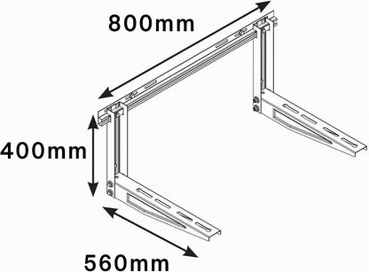  Fischer Supports Pour Climatisation, Unité Extérieure KLIMA STRONG, Longueur Du Bras 560 Mm, étagères En Acier Galvanisé Greffage Rapide, Comprend Système De Fixation Fischer SX Et Pieds Antivibrants