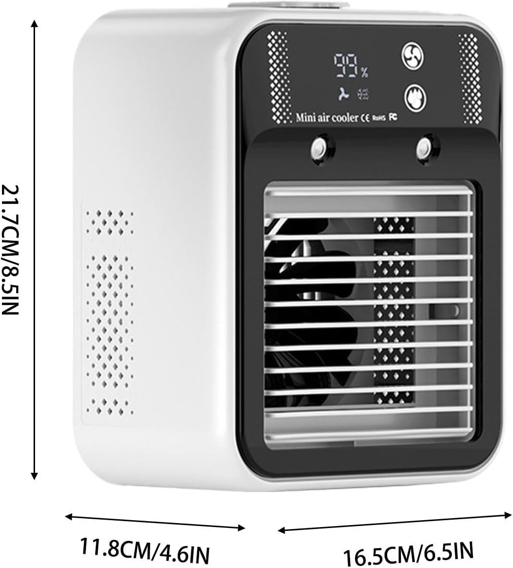  Climatiseurs Portables Pour Pièces, Ventilateurs Silencieux Rafraîchissants, Ventilateur Climatiseur Portable 2 Vitesses, Maison, Chambre, Bureau, Garage, Bureau, Cuisine, Dortoir