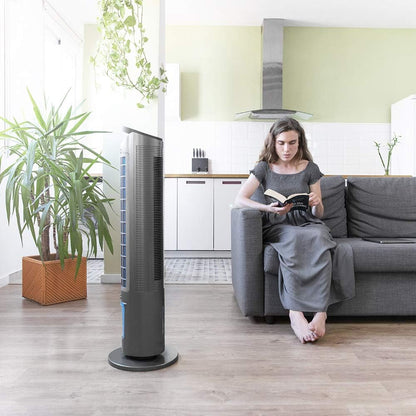  Cecotec Rafraîchisseurs D'air Par évaporation EnergySilence 2000 Cool Tower. Puissance 60 W, Réservoir Amovible De 2 Litres, 3 Vitesses, 3 Modes Avec Oscillation, Minuterie, Contrôle Tactile