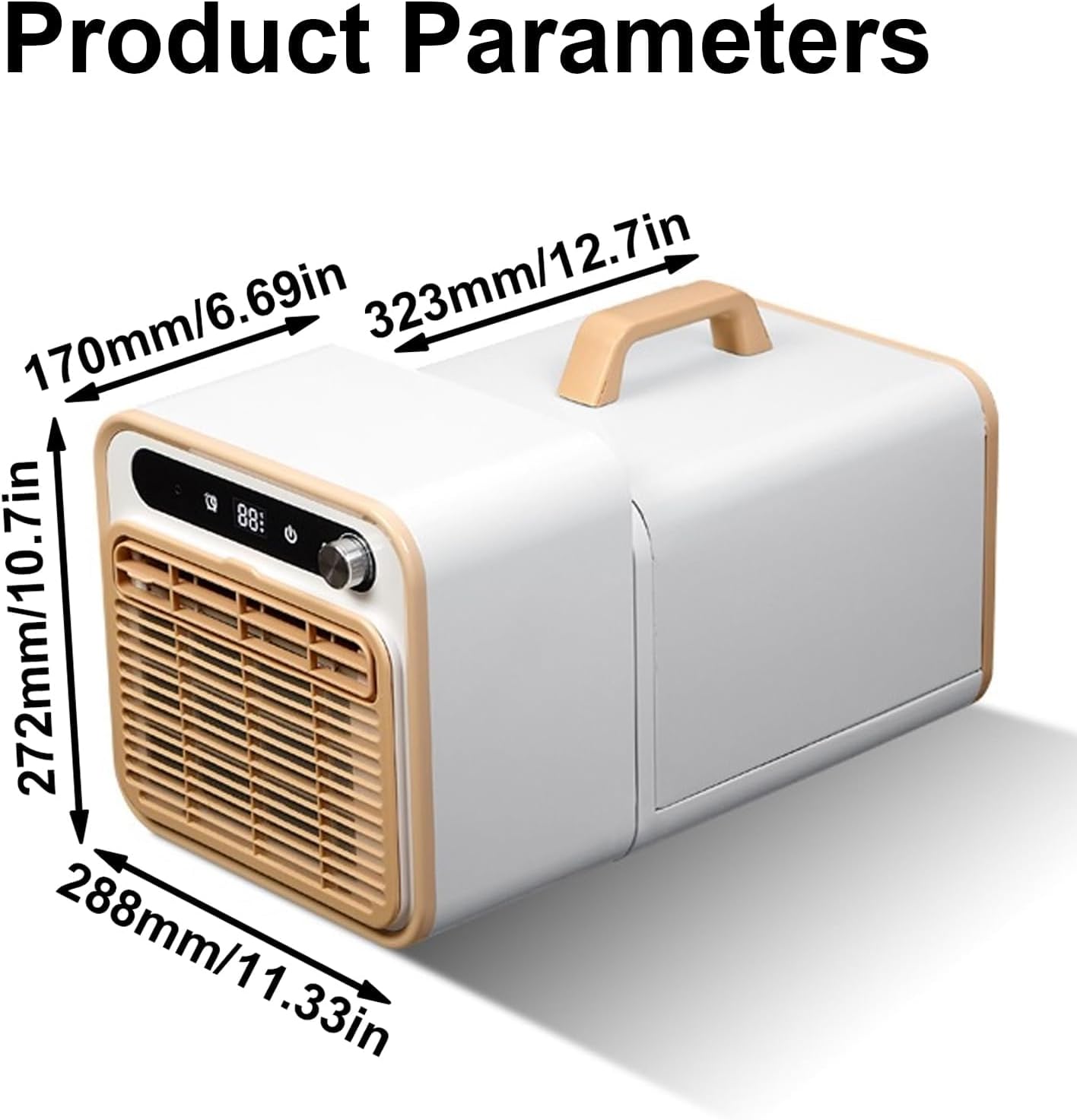  Split Portable AC Unit, 130m3/h Airflow, Télécommande WiFi, 12H Minuterie, Refroidisseur Sans Tuyau Léger Pour RV Tent Bedroom Caravan Camping Quiet Sleep Mode Easy Setup