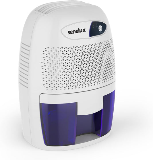  Senelux Mini Déshumidificateur D'air Portable Puissant De 500 Ml - Petit Déshumidificateur Efficace Et Stable - Absorbeur D'humidité Portable Pour Petites Pièces, Salle De Bain, Cave, Maison