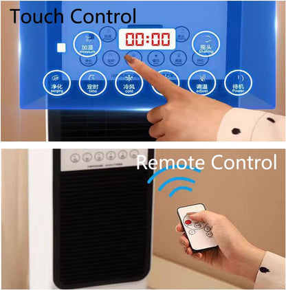  Réchauffeur De Climatisation Portable 12000 BTU Refroidisseur D'évaporation Avec Télécommande Energy Class A Ventilateur De Déshumidificateur Pour Home Office Mobile AC Unit Low Noise Cooling Heating