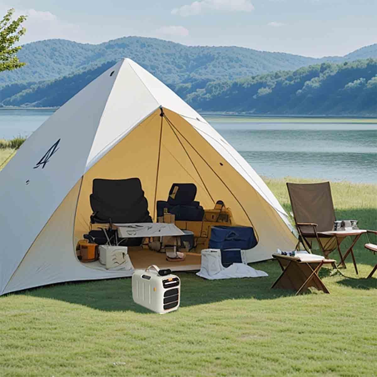  Climatiseur Mobile, Climatiseur De Camping Portable, Aucun Drainage Requis Et Télécommande, For Camping-car, Chambre, Bureau, Tentes Et Petites Pièces(Cooling)