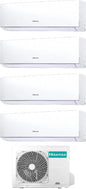 HISENSE Climatiseur Quadri Split 9000 + 9000 + 1200 + 12000 Btu Gas R32 WiFi, A++/A+, Inverter - New Comfort